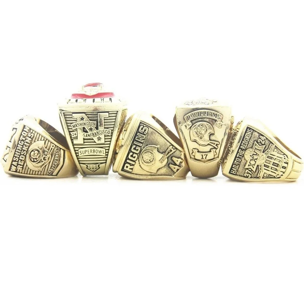 Washington Redskins Championship Ring Set Size 11 Display Redskins